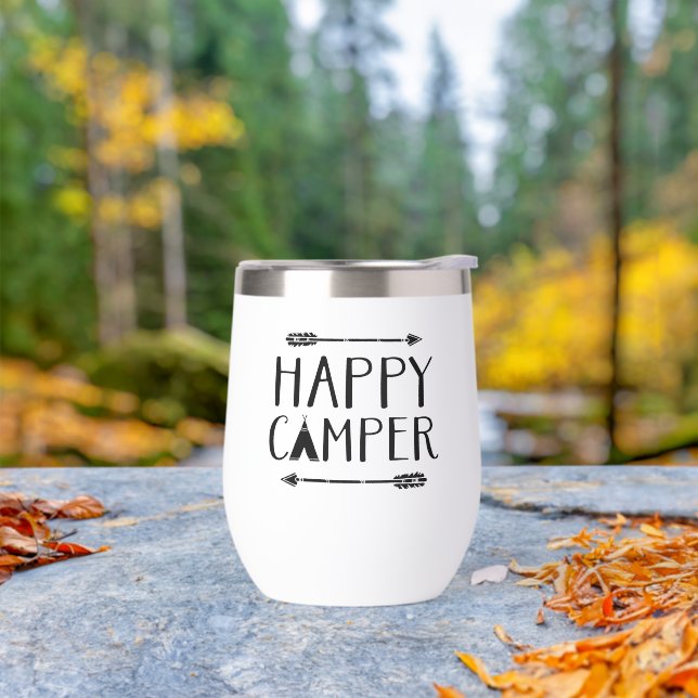 Happy Camper Thermal Wine Tumbler (Outdoor)