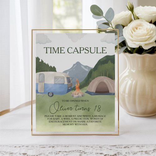 Happy Camper Time Capsule 8x10 Table Sign