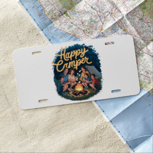 Happy Camper Toddler T-shirt (4) License Plate