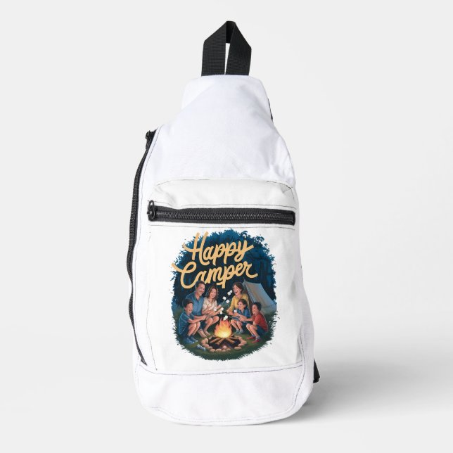 Happy Camper Toddler T-shirt (4) Sling Bag (Front)