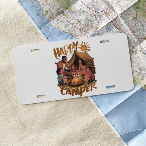 Happy Camper Toddler T_shirt 5 License Plate