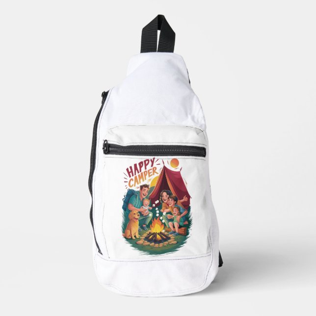 Happy Camper Toddler T-shirt (7) Sling Bag (Front)