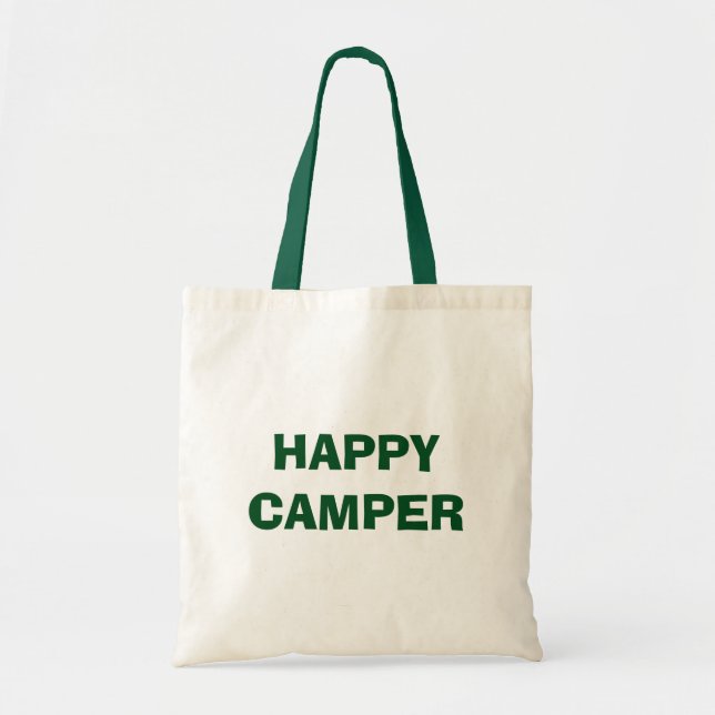 HAPPY CAMPER tote bag for camping and RVing trips (Front)