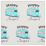 Happy Camper Trailer Camping Fabric