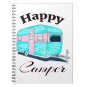 Happy Camper Trailer Camping Notebook