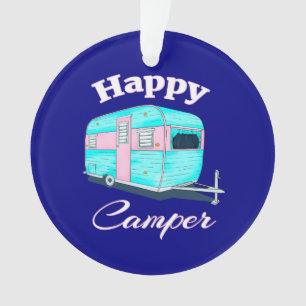 Happy Camper Trailer Camping Ornament