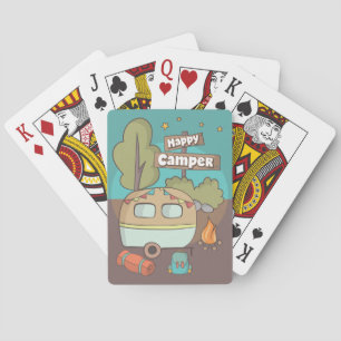 Happy Camper Trailer Playing Cards