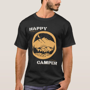 Happy Camper Travel Adventure Hike Wander Backpack T-Shirt