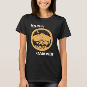 Happy Camper Travel Adventure Hike Wander Backpack T-Shirt
