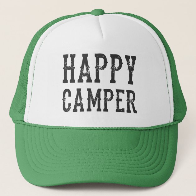 happy camper baseball cap