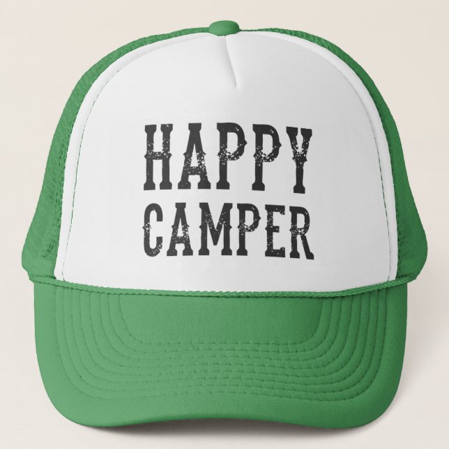 Happy Camper trucker hat (Front)