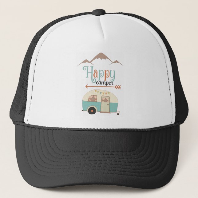 HAPPY CAMPER TRUCKER HAT (Front)