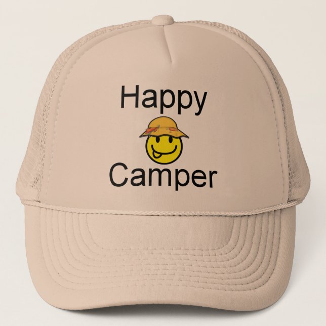 Happy Camper Trucker Hat (Front)