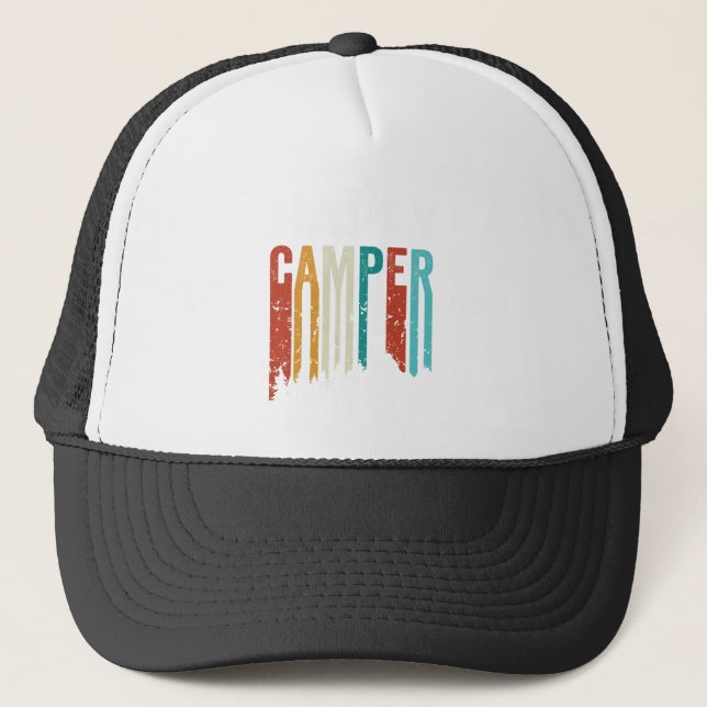 Happy Camper Trucker Hat (Front)