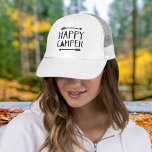 Happy Camper Trucker Hat<br><div class="desc">Embrace the spirit of adventure and the joy of outdoor living with our "Happy Camper" apparel and accessories! Featuring a charming graphic of a cozy tent nestled amidst whimsical boho arrows, our designs capture the essence of wanderlust and exploration. Whether you're a seasoned adventurer or simply love the great outdoors,...</div>