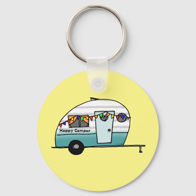 Happy Camper van Keychain (Front)
