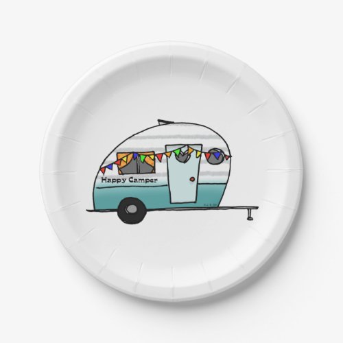 Happy Camper van Paper Plates