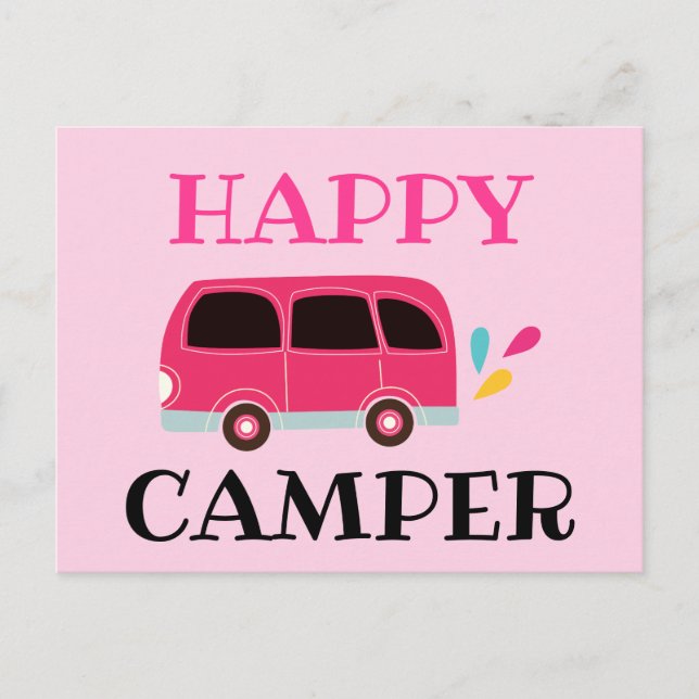 Happy Camper Van Postcard (Front)