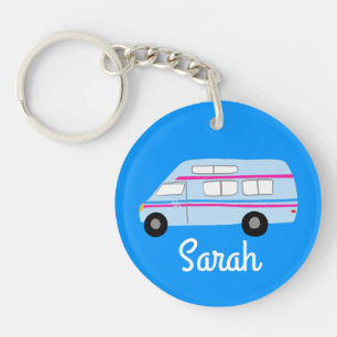 HAPPY CAMPER Van RV Motorhome Campervan CUSTOM  Keychain