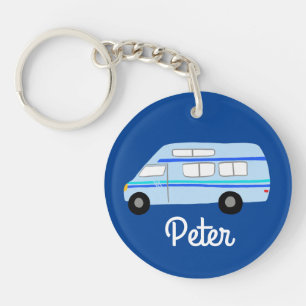 HAPPY CAMPER Van RV Motorhome Campervan CUSTOM Keychain