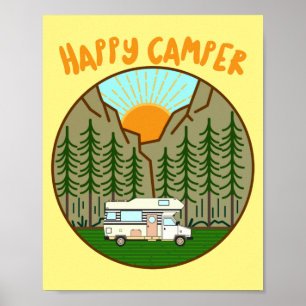 Happy camper - Vanlife graphic #7 Poster