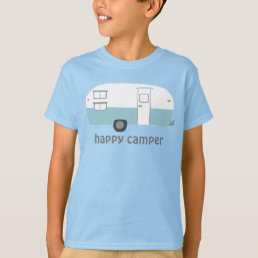 HAPPY CAMPER! Vintage camping trailer CUSTOM T-Shirt
