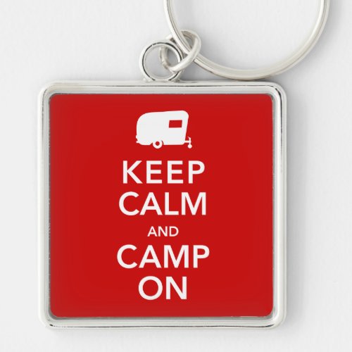 Happy Camper _ Vintage RV Camping Keychain