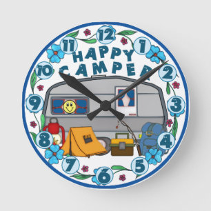 Happy Camper Wall Clock
