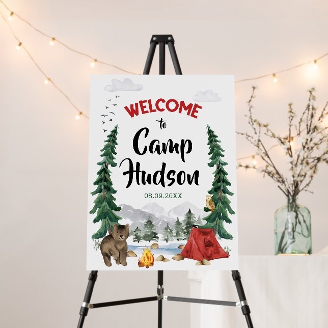 Happy Camper Welcome Sign (In Situ (Stand))