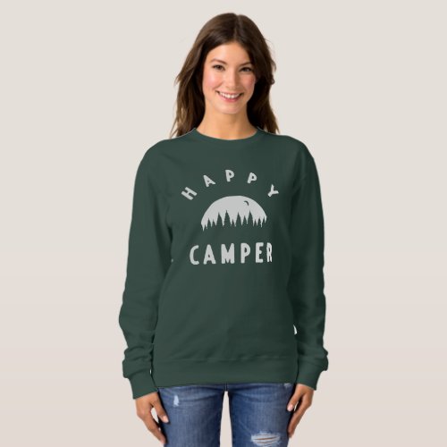 Happy Camper Womens Sweatshirt