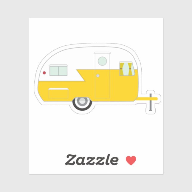 Happy Camper Yellow Sticker (Sheet)
