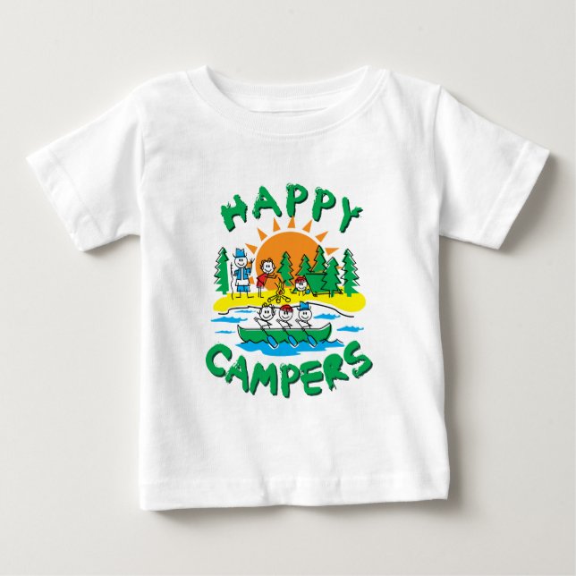 Happy Campers Baby T-Shirt (Front)