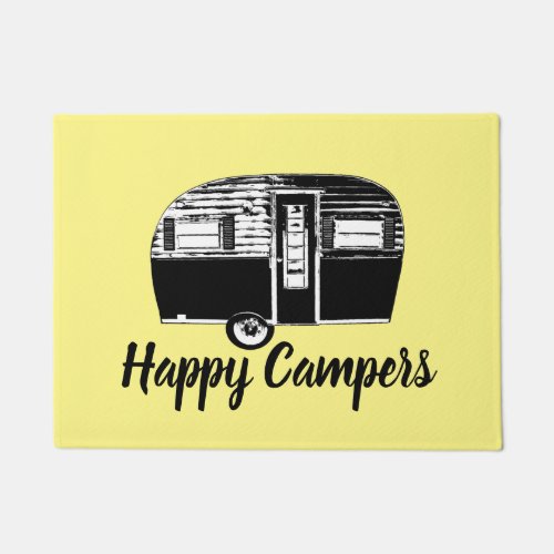 Happy Campers Camping Life Welcome Doormat