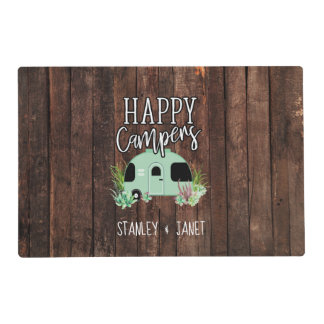 Happy Campers, Camping, RV, Motorhome, Trailer Placemat