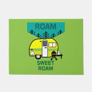 Happy Campers   Caravaner   Camper Throw Pillow Mu Doormat