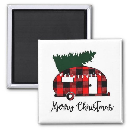 HAPPY CAMPERS  CHRISTMAS MAGNET