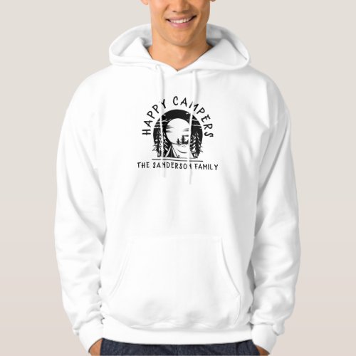Happy Campers Family Name Camping Trip Hoodie