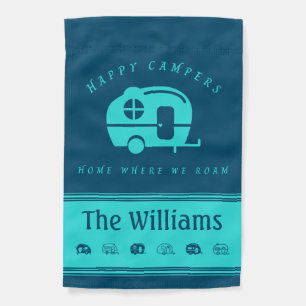Happy Campers Home Where We Roam Camp Site Flag