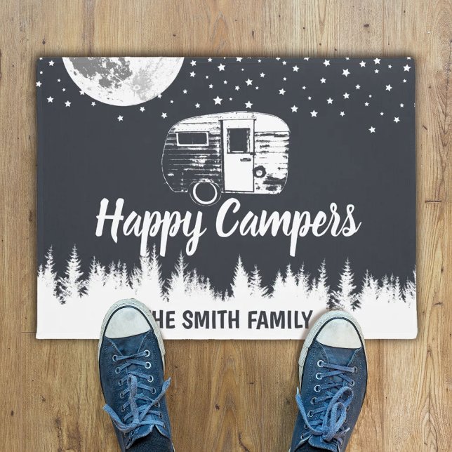 Happy Campers Moon Forest Family Name Doormat (Creator Uploaded)