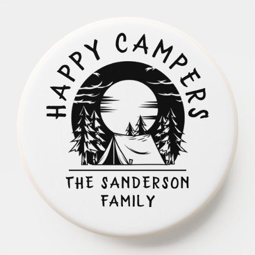 Happy Campers Name Family Camping Trip PopSocket