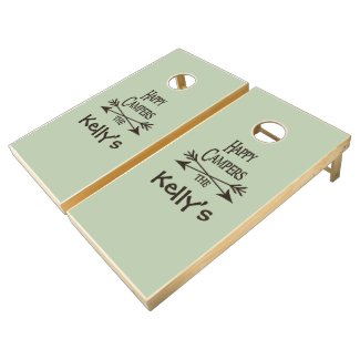 Happy Campers Personalized Cornhole Set