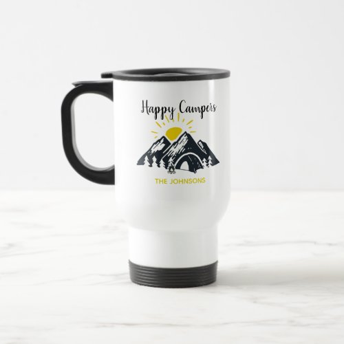 Happy Campers personalized custom camping RVing Travel Mug