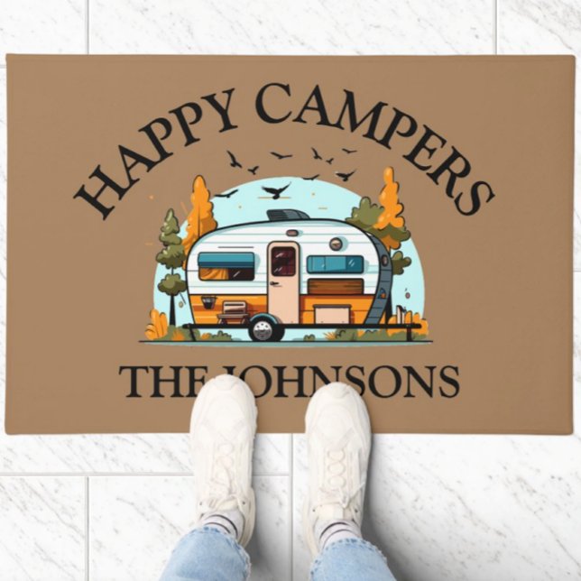 Happy Campers Personalized Doormat (Creator Uploaded)