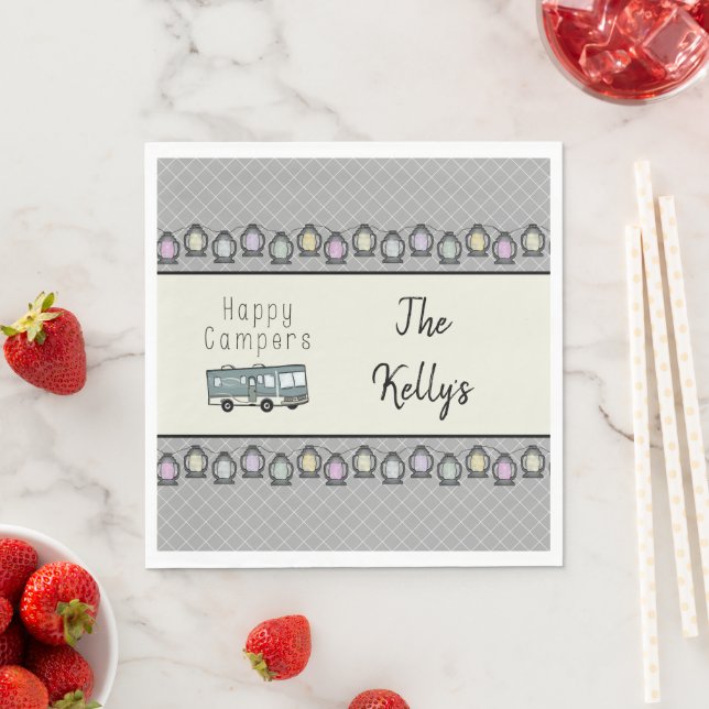 Happy Campers Personalized RV Napkins (Insitu)