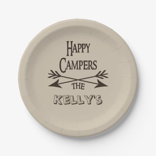 Happy Campers Personalized RV Paper Plates