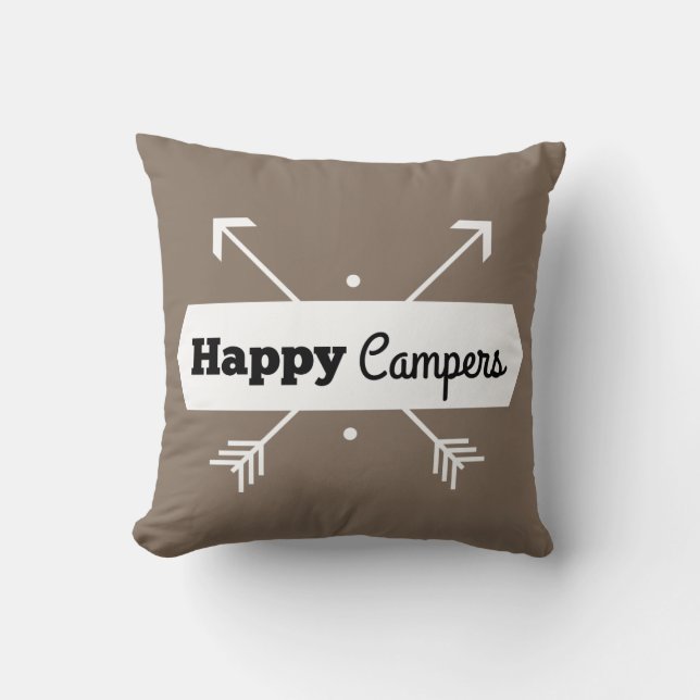 Happy Campers Pillow (Front)