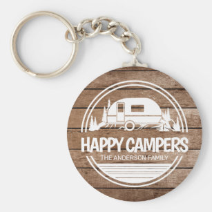 Retro RV Camper Keychain Shasta Enameled Key Ring