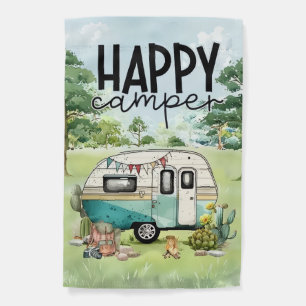 happy campers trailer garden flag