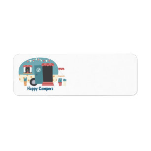 Happy Campers Trailer Label
