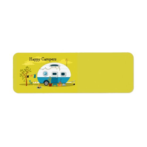 Happy Campers Trailer Label